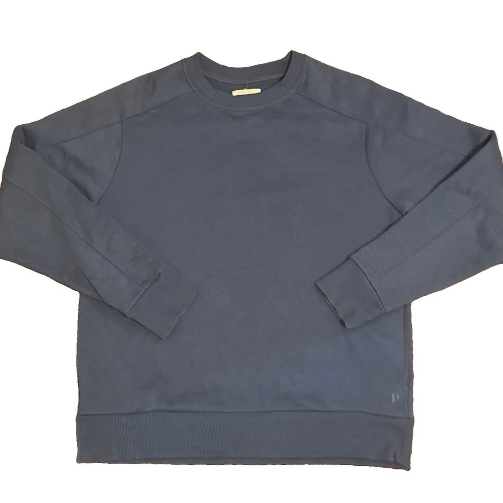 Pact Organic Cotton Sweatshirt Women's M Blue Long Sleeve Pullover Pockets